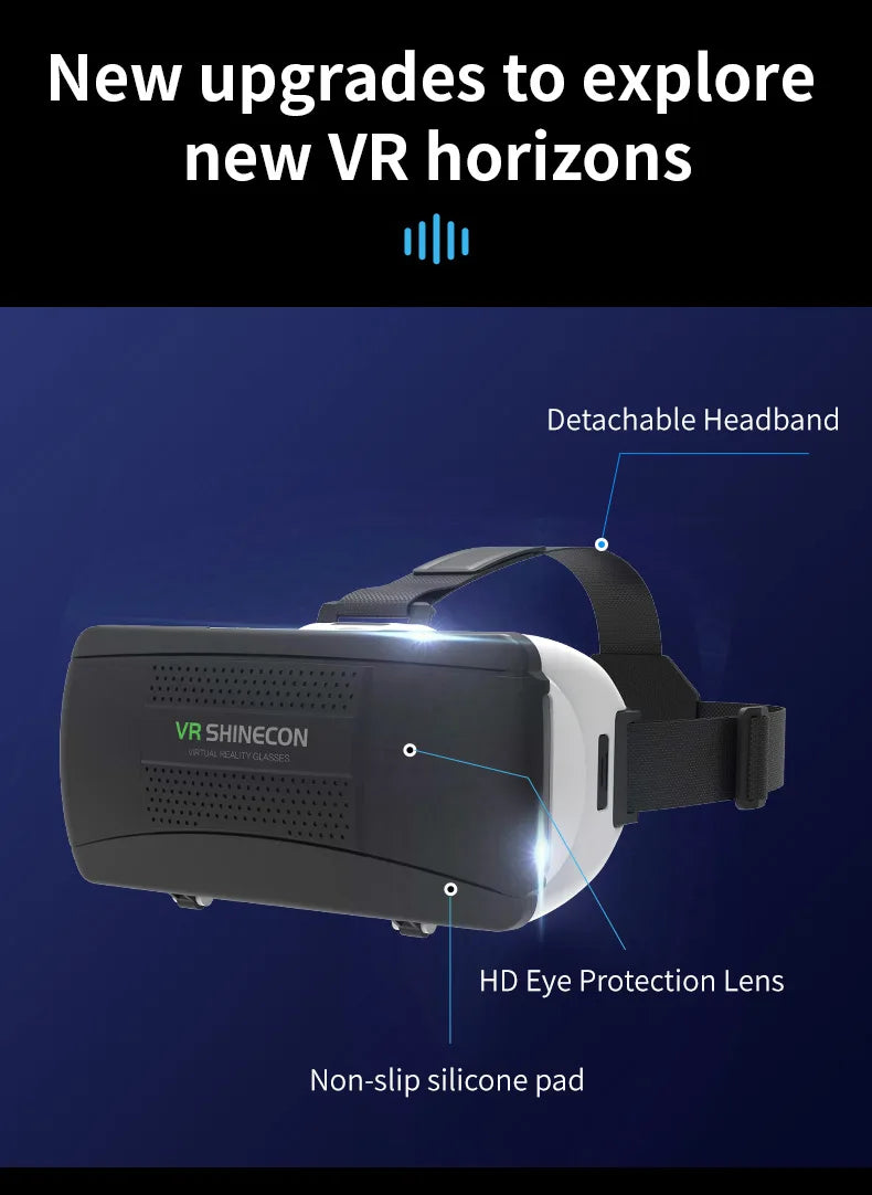 Gafas de Realidad Virtual 3D para Teléfono Móvil, Casco con Lentes para Smartphone, Dispositivo de Realidad Virtual, Visor para Celular