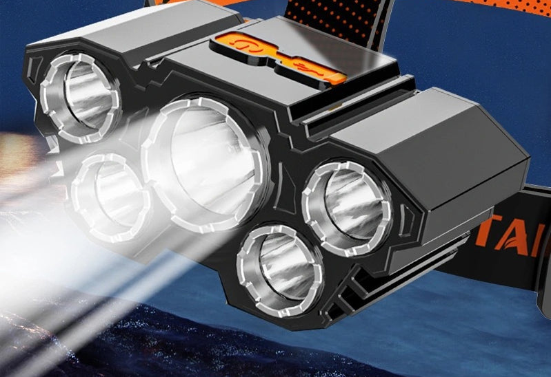 Linterna Frontal LED Recargable para Pesca