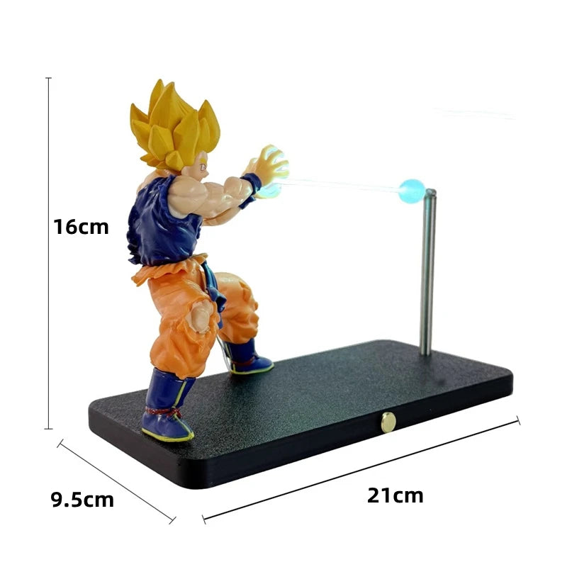 DRAGON BALL Son Goku Kamehameha lámpara de noche decoración de escritorio modelo noche anime que rodea juguetes para niños regalo de cumpleaños