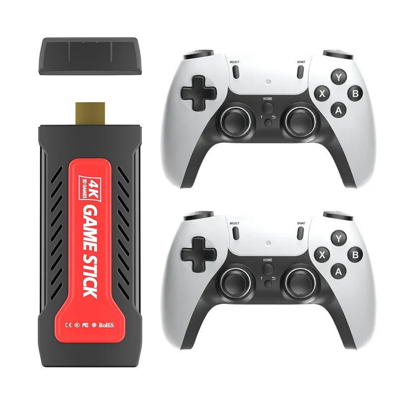 GD30 Game Stick 4K 64GB 20000 juegos sistema DX 2,4G inalámbrico Retro clásico consolas de videojuegos para PSP/PS1/NES