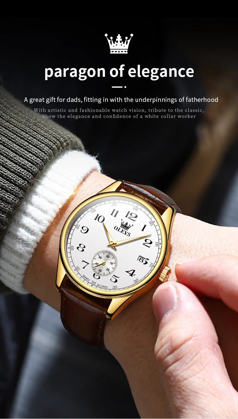 Reloj de Cuarzo OLEVS 3622 para Hombre, Resistente al Agua, Luminoso