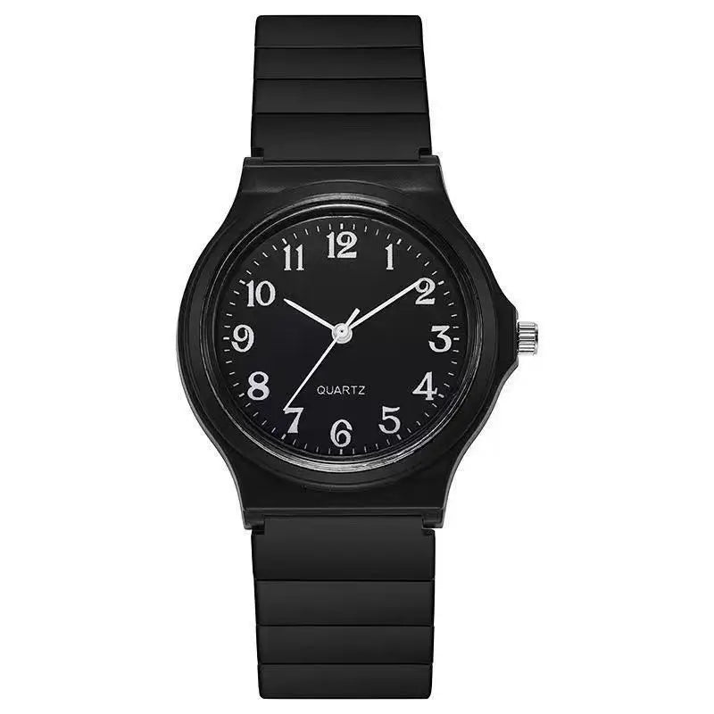 Reloj de examen YIKAZE, correa de silicona, reloj sencillo para mujer, reloj de pulsera de cuarzo para estudiantes, Esfera pequeña redonda resistente al agua para mujer