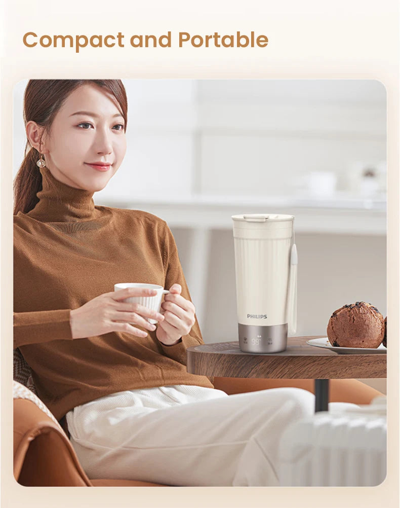 Hervidor Eléctrico Portátil 400ml con Control de Temperatura NTC