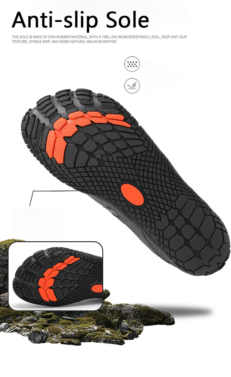 Zapatos de senderismo transpirables para hombre, zapatillas de deporte flexibles para exteriores, zapatos antideslizantes a la moda para caminar para hombre, zapatos informales de escalada de gran tamaño