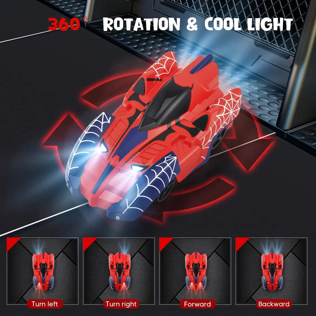Auto RC Trepador de Paredes Gravedad Cero con Luces LED 360°