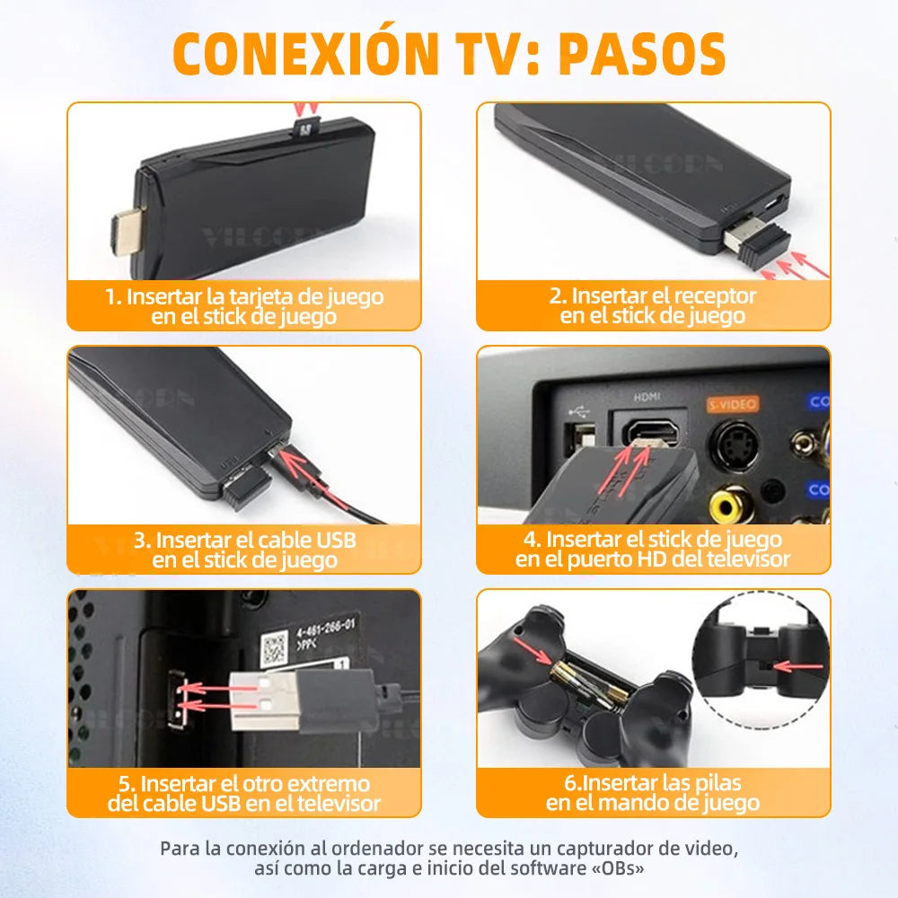 VILCORN M8 consola juegos retro para tv 4k 6000+ juegos español consolas de videojuegos videoconsola emulador videojuegos