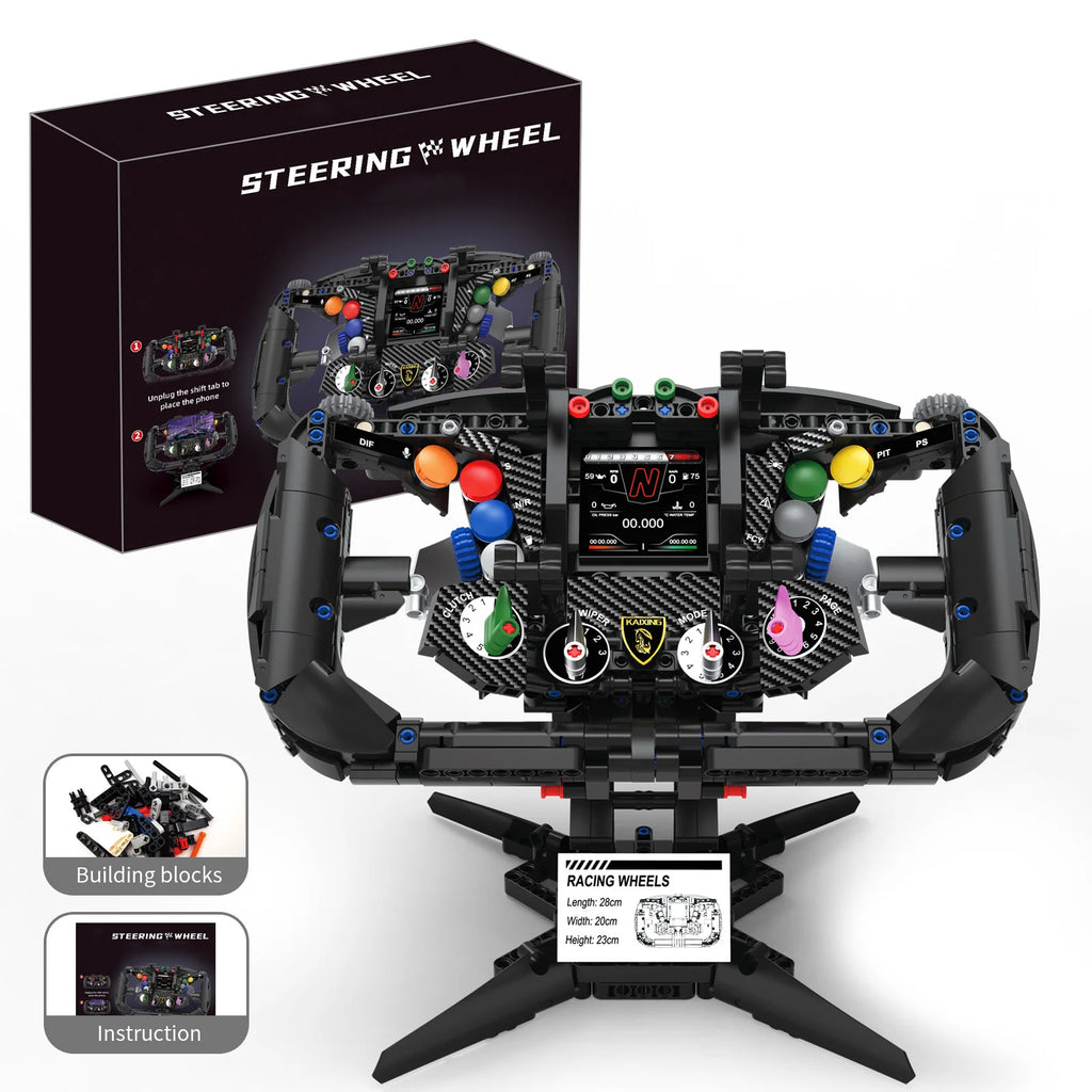 Bloques de Construcción de Volante de Carreras K96253, Modelo MOC DIY, Soporte para Teléfono, Decoración de Escritorio, Regalo Coleccionable para Adultos, Cumpleaños, Festividades
