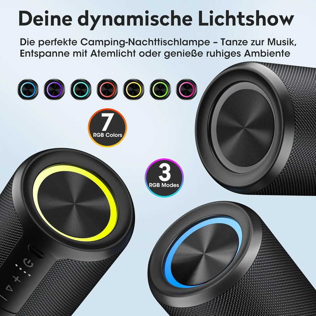 OHYAO X2 Mini Altavoz Bluetooth con Volumen Más Alto y Bajos Mejorados, IPX7 Impermeable, Inalámbrico, Bluetooth 5.3, Caja de Música Portátil