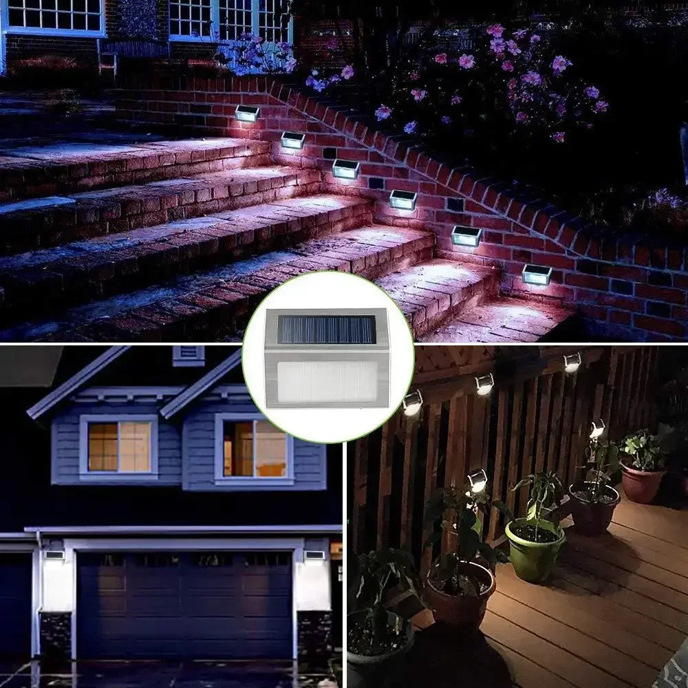 Luz de Paso Solar LED de Acero Inoxidable para Jardín