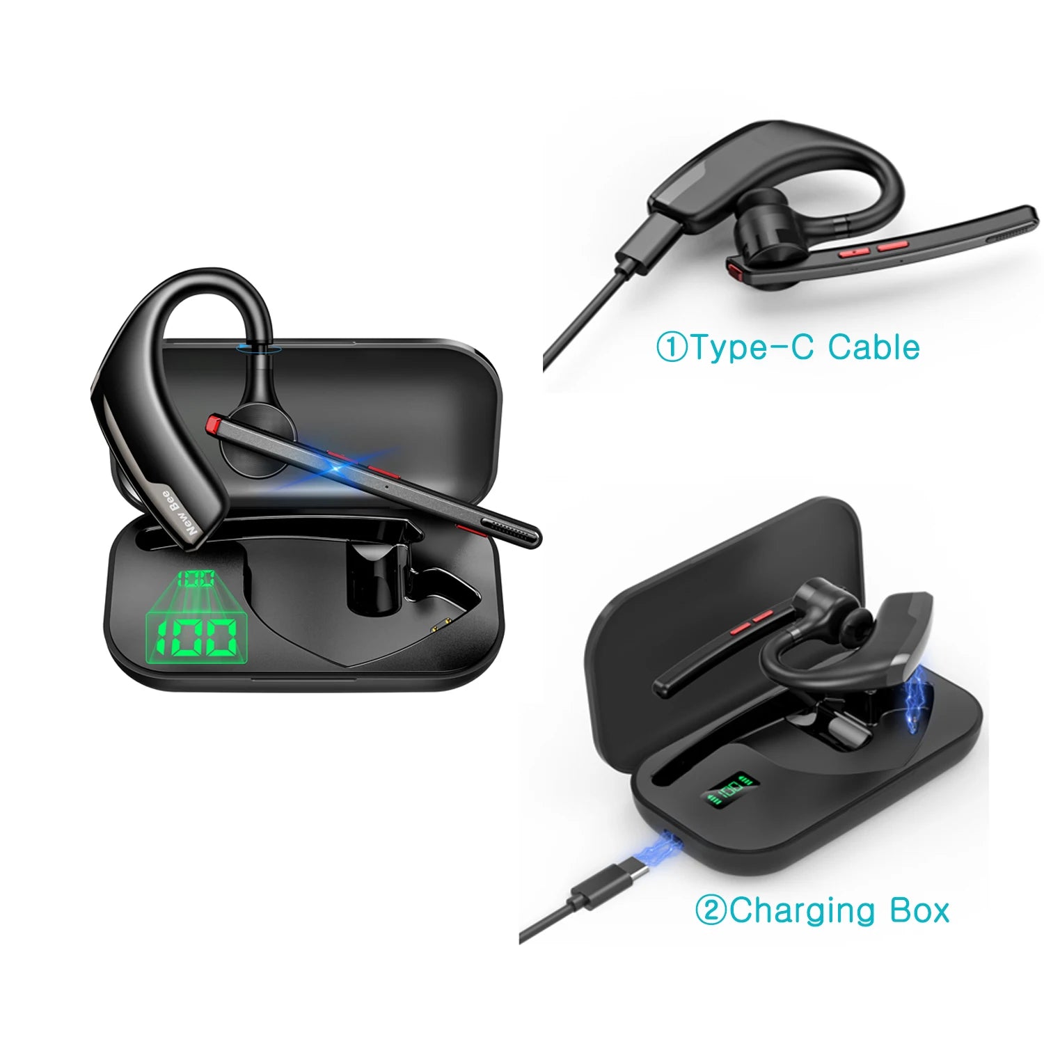 Bee M51 Auriculares Bluetooth 5.2 Cancelación Ruido