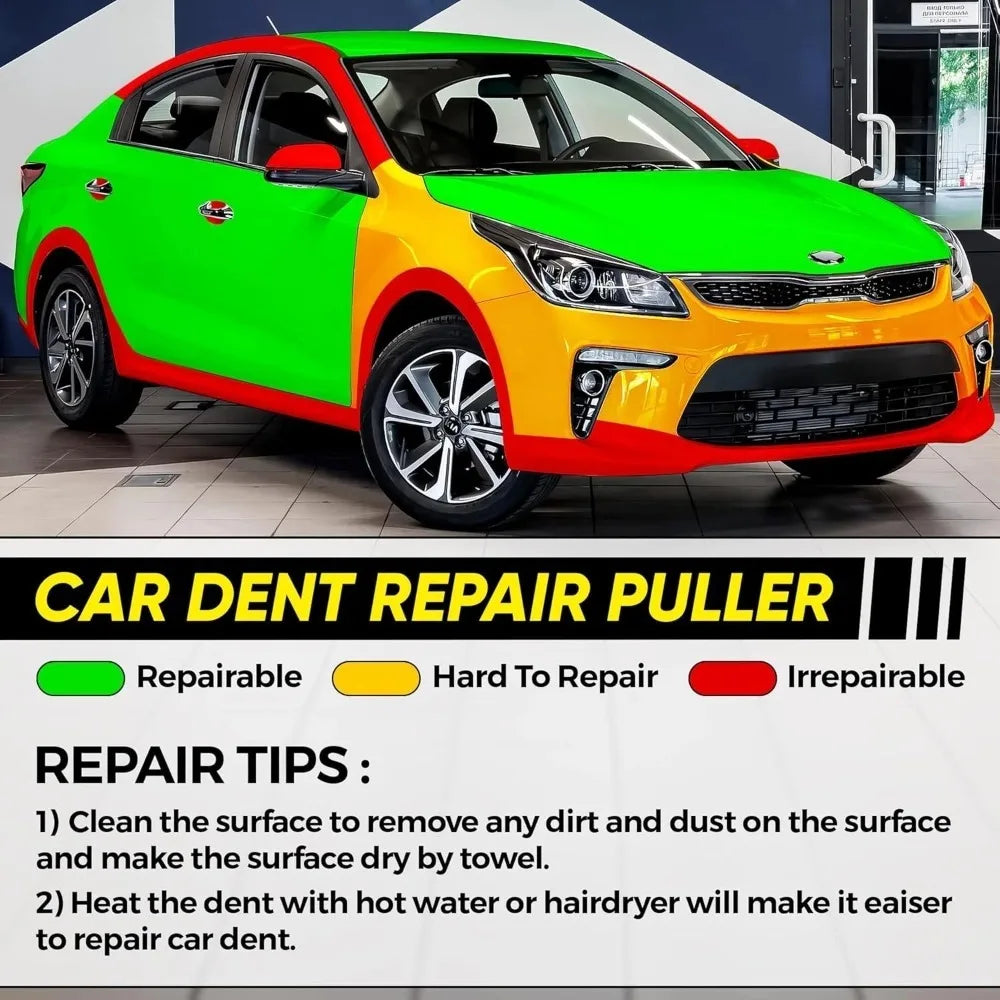 1/2 piezas Extractor de abolladuras para coche, Juego de herramientas de reparación con ventosa grande, Extractor de abolladuras con ventosa, Herramientas para coche