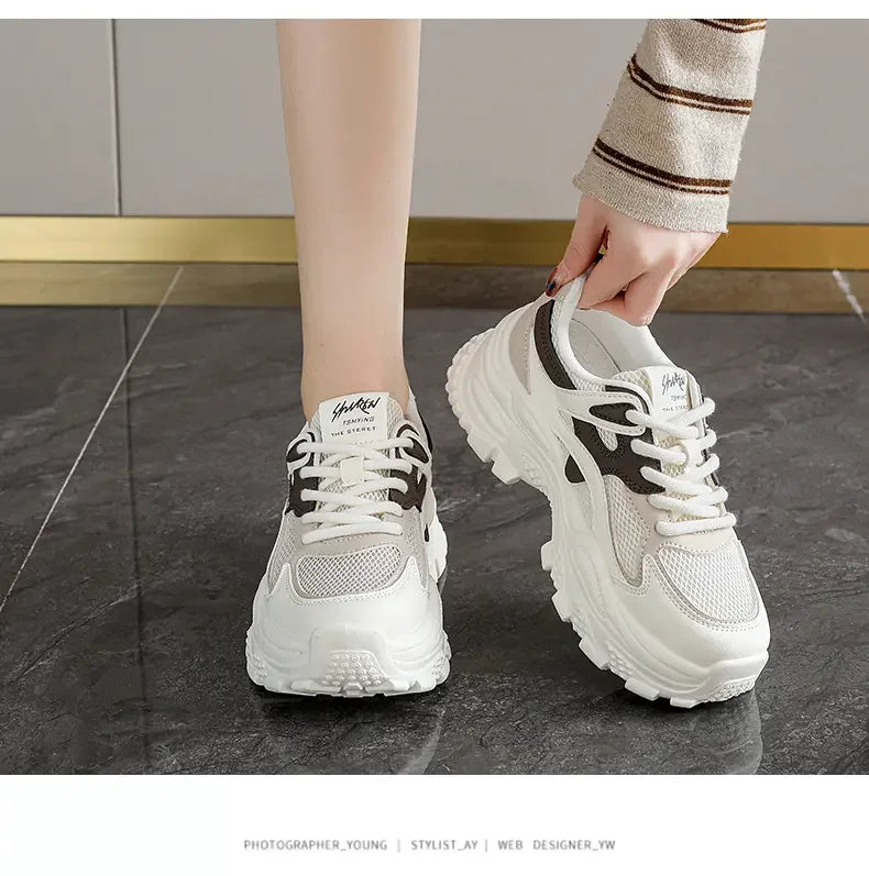 Zapatillas deportivas con plataforma para mujer transpirables