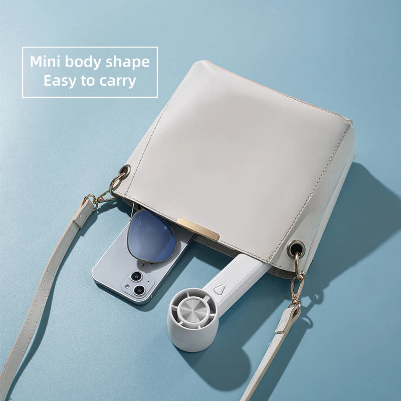 Ventilador portátil de mano, Mini ventilador de carga USB para el hogar de 1800mAh, carga USB de alta velocidad, ventilador de mano de refrigeración para acampar al aire libre