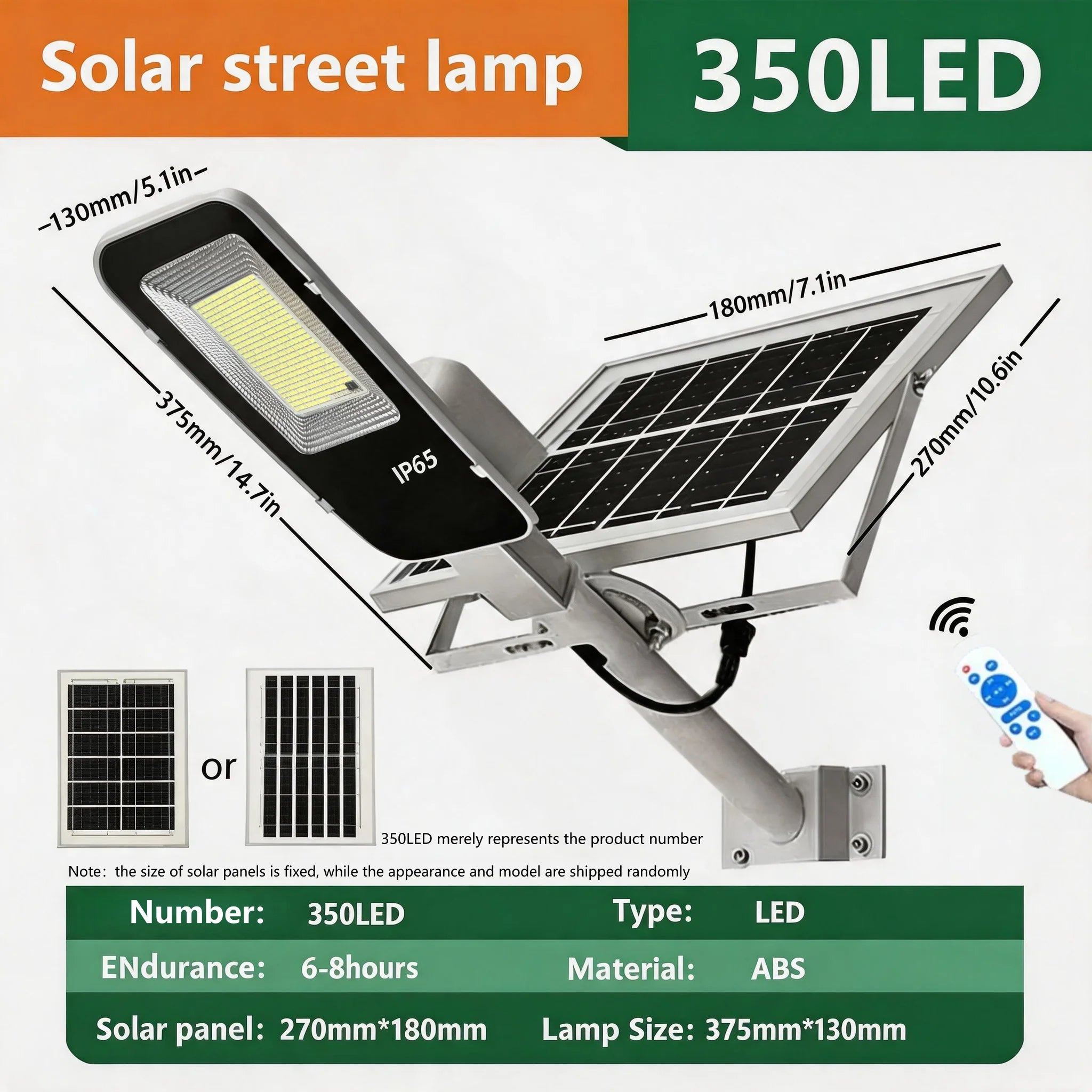 Farola Solar LED para Exterior con Detección Automática IP65