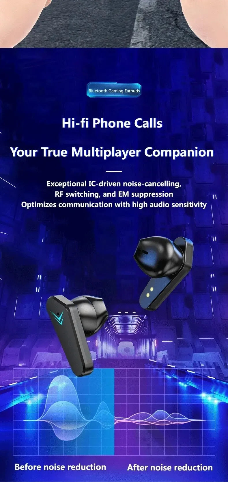 Auriculares Bluetooth TWS Inalámbricos Cancelación de Ruido IPX5