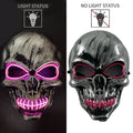 Máscara de calavera malvada, mascarada de Carnaval de Halloween, Casa Encantada, decoración aterradora, esqueleto de Cosplay, Fiesta Temática aterradora, máscara iluminada