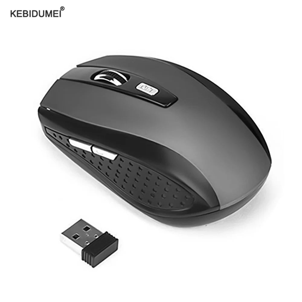 Ratón inalámbrico 2,4G, ratón para juegos de 2,4 Ghz, ratón óptico inalámbrico 6D, Mini ratón silencioso delgado DPI1600 para Macbook, PC y portátil