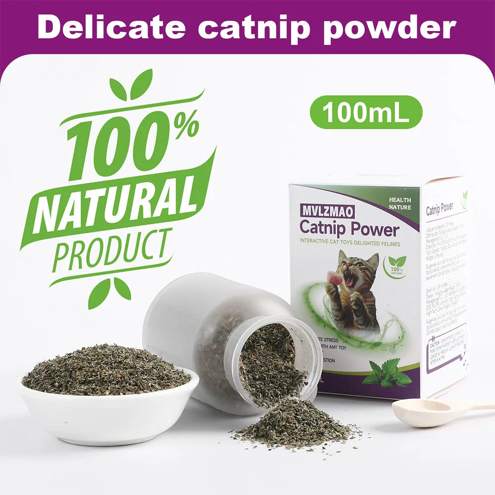 Mezcla Premium Safe de Catnip Orgánico perfecta para gatos, instalada con la potencia máxima, su gatito está garantizado para ir loco 100ML