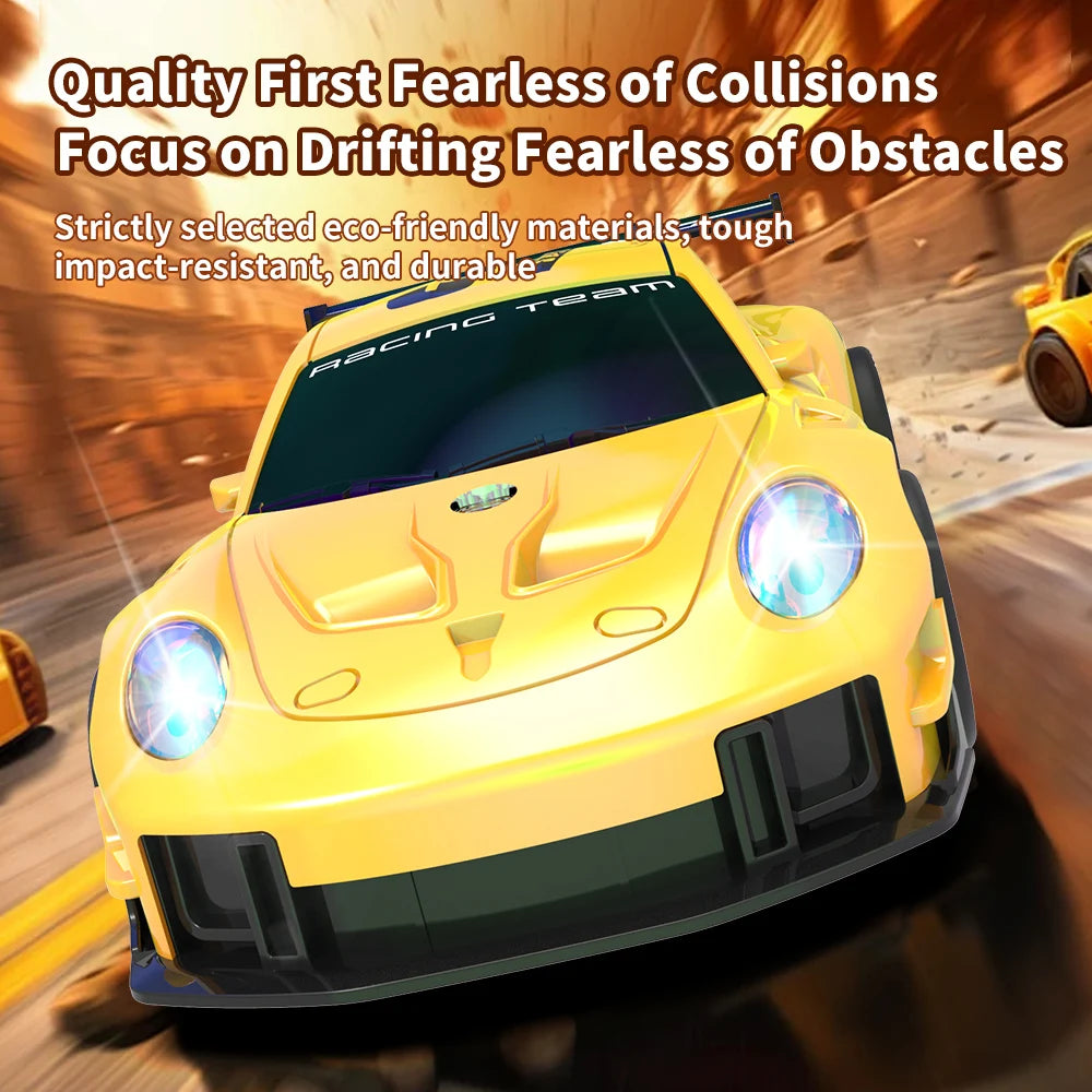 Mini Coche RC de Drift, 2.4G 4WD, Alta Velocidad con Luces LED
