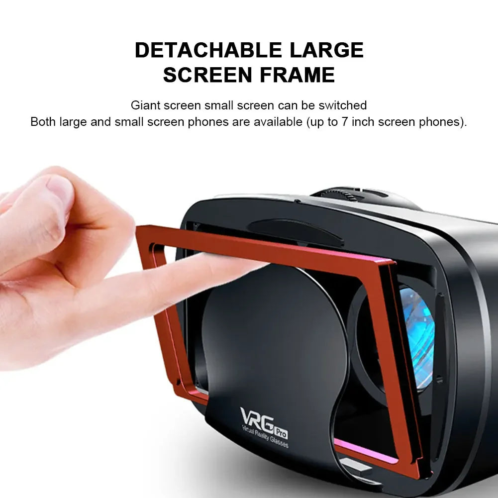 VRG Pro gafas de realidad Virtual VR dispositivos de auriculares Viar gafas de casco 3D lentes inteligentes para teléfono inteligente juego de teléfono móvil