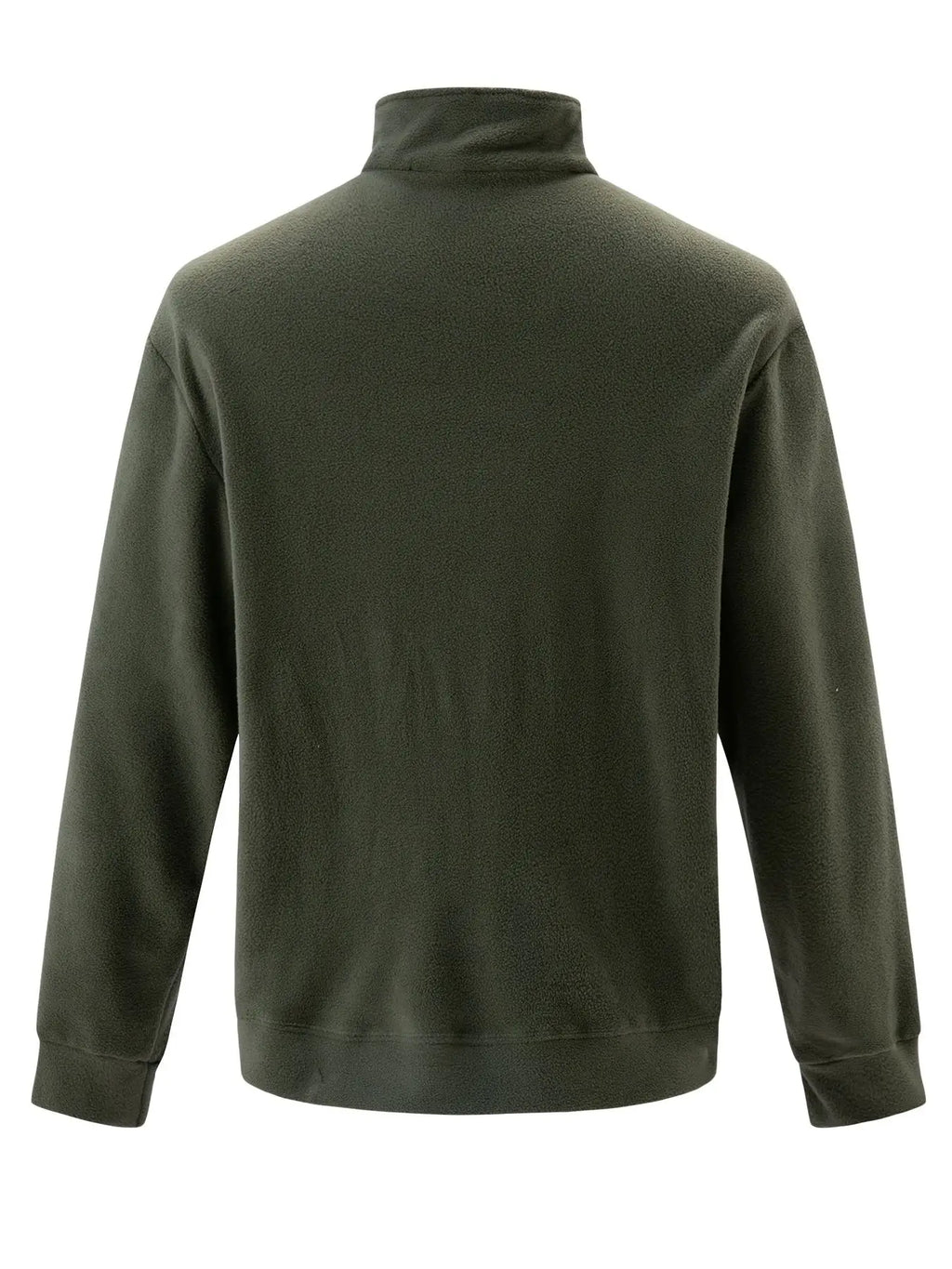Suéter de forro polar grueso de calidad para hombre, con cuello con cremallera y manga larga, ropa deportiva para hombre, chaqueta softshell para hombre