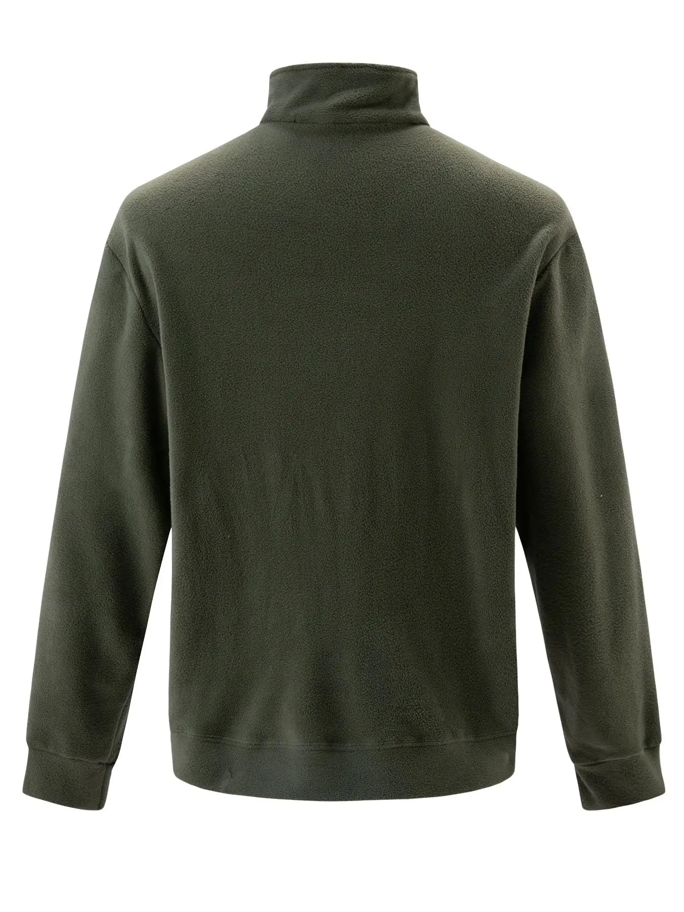 Suéter de forro polar grueso de calidad para hombre, con cuello con cremallera y manga larga, ropa deportiva para hombre, chaqueta softshell para hombre