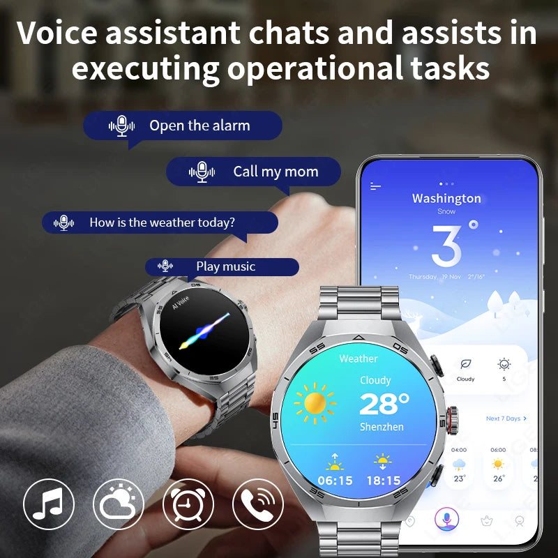 Reloj Inteligente 2 en 1 con Auriculares NFC Deportivo