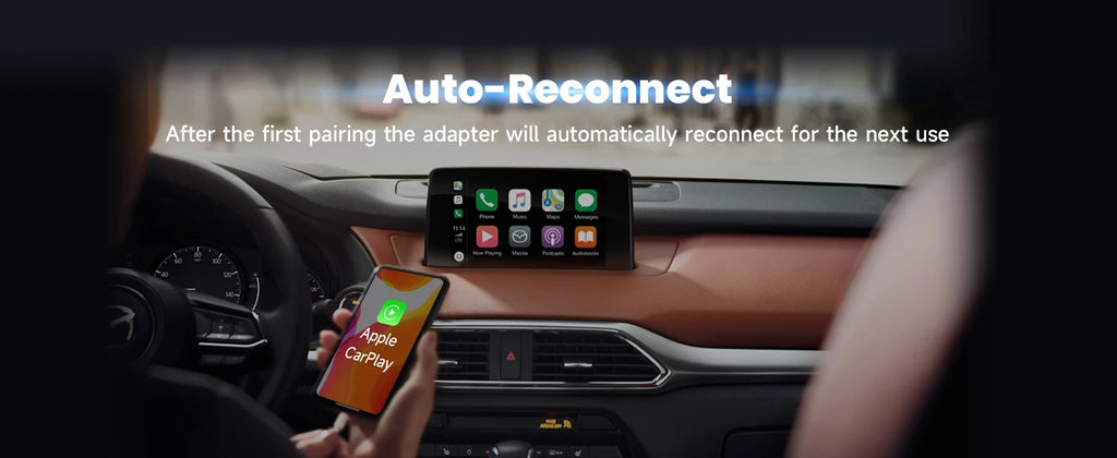 Adaptador Spedal 2 en 1 con cable a inalámbrico CarPlay y adaptador inalámbrico Android Auto Plug & Play