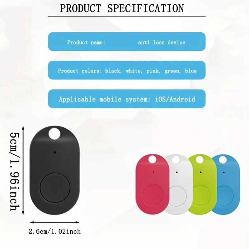 Dispositivo inteligente de seguimiento GPS portátil, localizador de llaves para perro, gato, BILLETERA, llavero, equipaje, 1 piezas