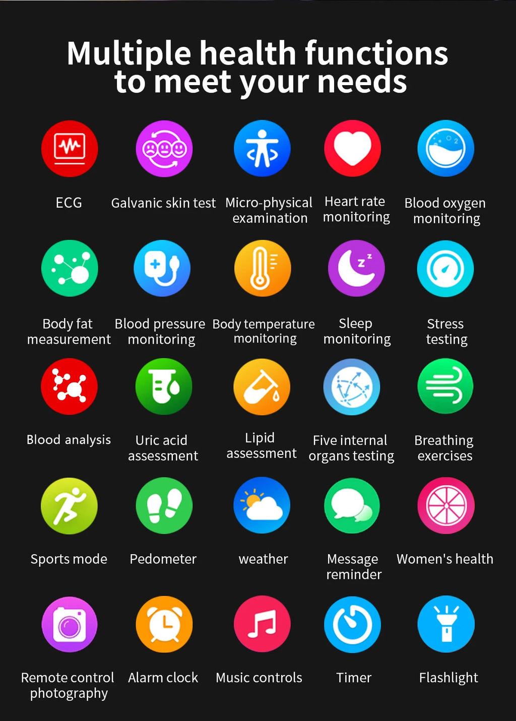 Reloj Inteligente Salud ECG+PPG Bluetooth