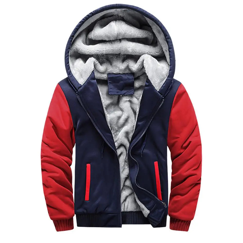 Chaqueta de Invierno con Capucha para Hombre - Camuflaje Forro Polar