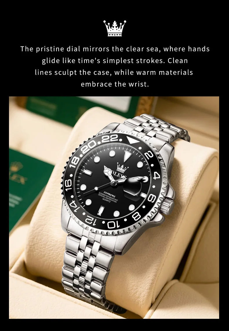 Reloj de Cuarzo OLEVS 5657 para Hombre, Deportivo, Resistente al Agua