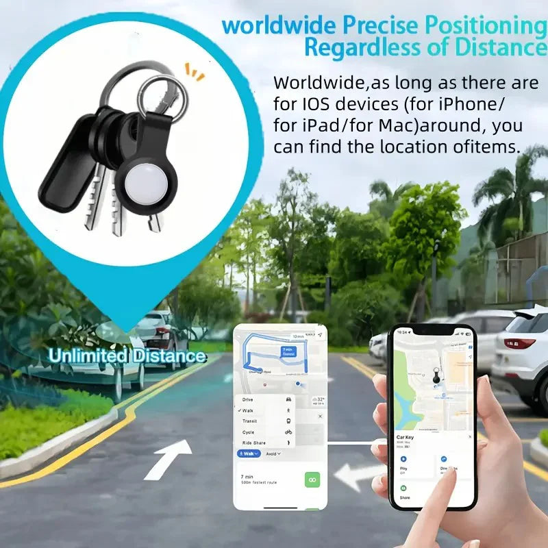 Paquete de 4 rastreadores de seguridad antipérdida, Find My Keys, rastreador GPS inteligente, auriculares, equipaje, mascotas avanzadas, rastreador IOS MFi