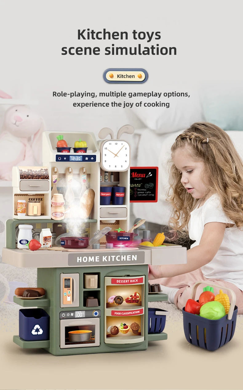 Juego de Cocina para Niños con Vapor y Luces - Simulación de Chef