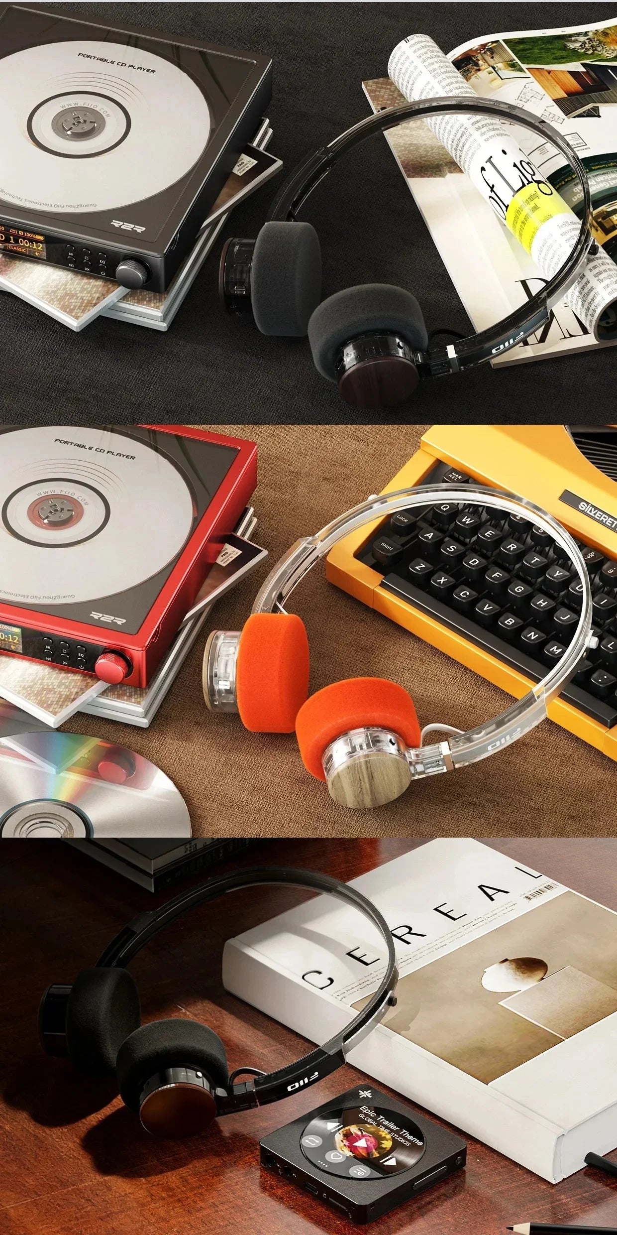 Auriculares Fiio Eh11 Retro Over-Ear Bluetooth con Controlador Dinámico Grande de 40 mm, Carcasa Mecánica, Auriculares con Audio de Alta Resolución Ldac