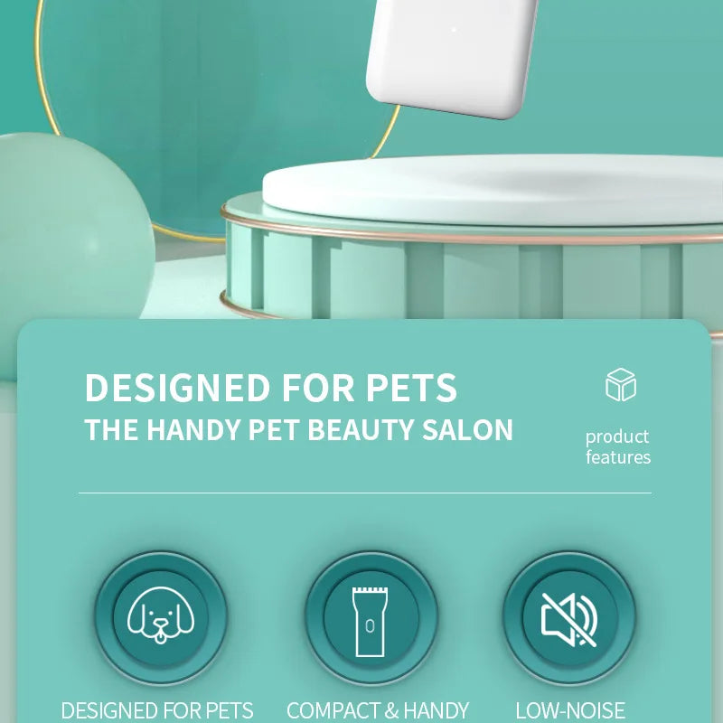 Cortadora de pelo para perros, cortadora de pelo eléctrica para mascotas, afeitadora de bajo ruido para perros y gatos, herramientas profesionales de aseo para mascotas recargables inalámbricas