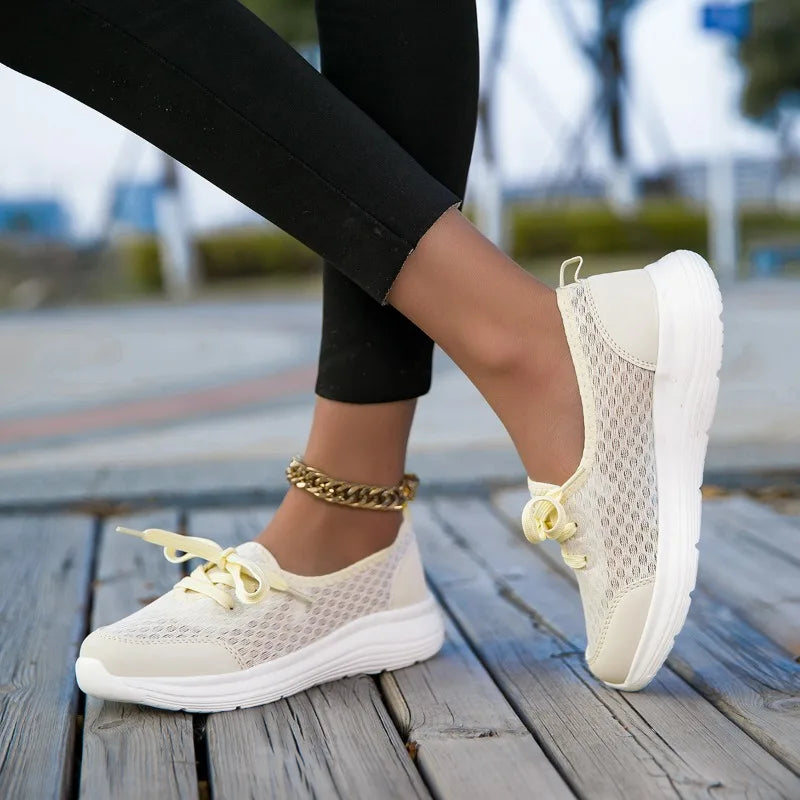 YRZL Zapatillas de deporte para mujer, zapatos informales sin cordones, malla transpirable, cómodos, suaves, mocasines clásicos para conducir, zapatos para mujer