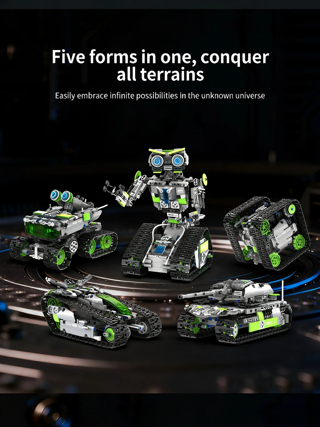 Bloques de construcción de robots con control remoto programable, juego de juguetes de ensamblaje electrónico de 757 piezas, decoración del hogar, regalos de cumpleaños y días festivos