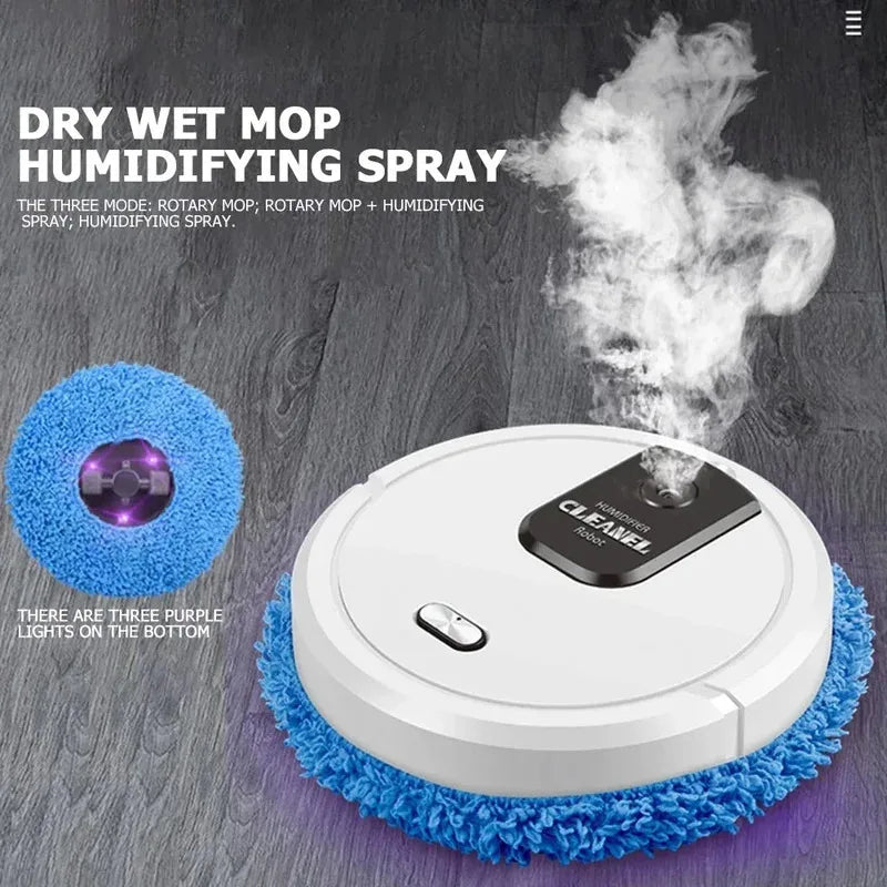 Robot Aspirador Inteligente con Fregona, Húmedo y Seco, con Humidificador