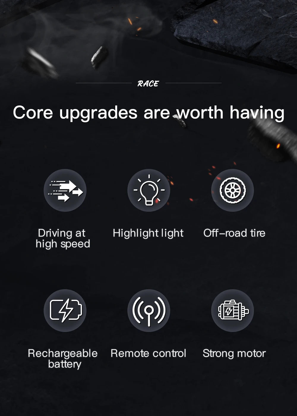 Coche RC ZWN Aleación Todoterreno 1:20 con Luz LED Control Remoto