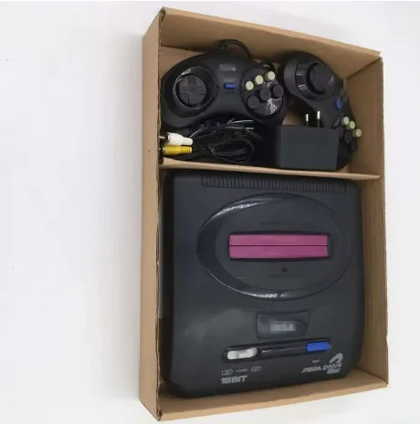Consola de Juegos Retro de 16 Bits para Sega Mega Drive 2, Consola de Juegos MD de Estilo Antiguo (Incluye 5 Juegos de Diferentes Tipos)