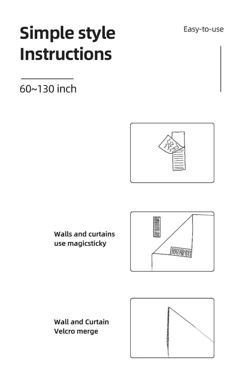 Pantalla de proyección anti-luz 16:9, tela HD reflectante de 60 a 133 pulgadas