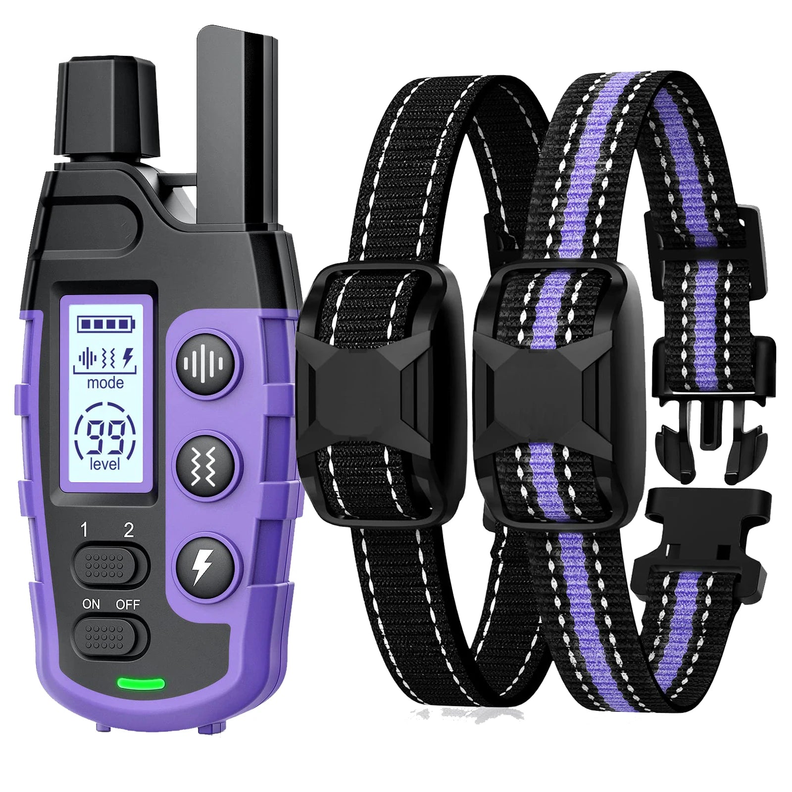 Collar de entrenamiento eléctrico para perros de 3300 pies, Control remoto, resistente al agua, comportamiento de mascotas para cachorros de 5-120 libras con vibración de choque