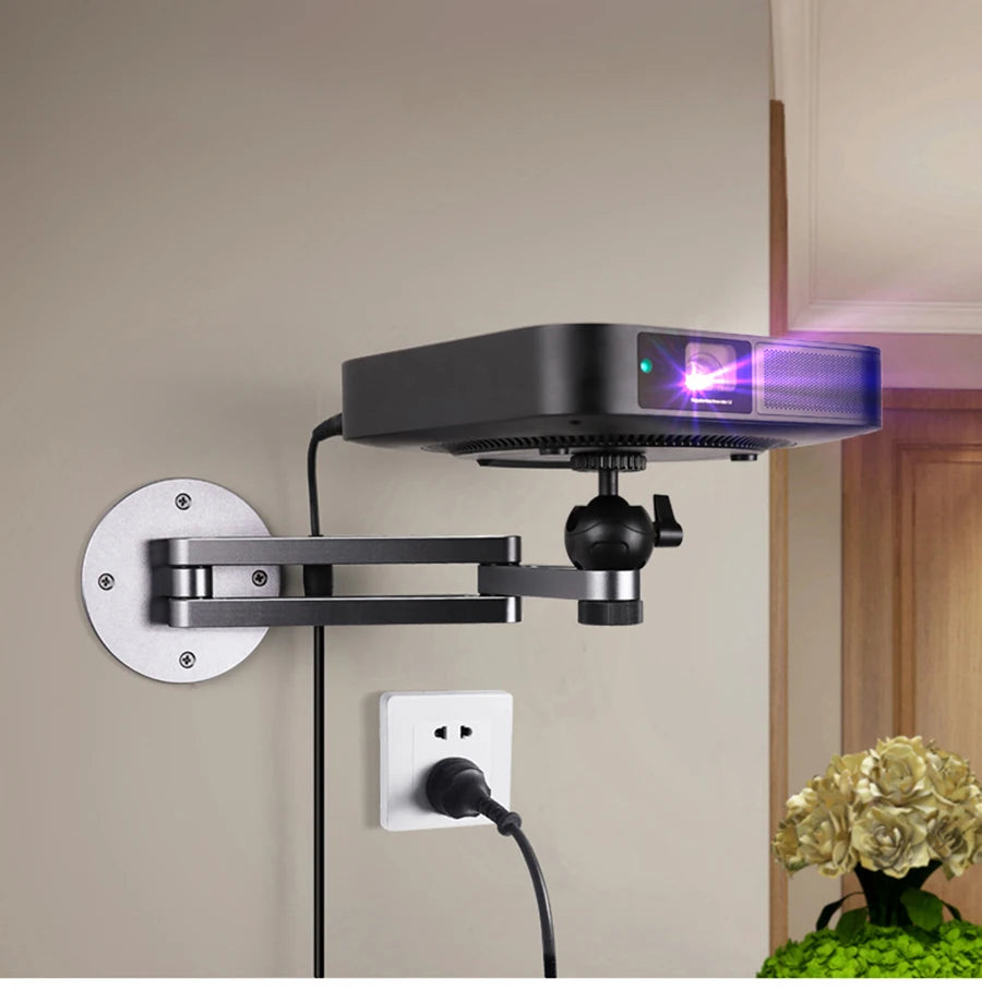 Soporte de pared para proyector de aleación de aluminio con rotación 360°
