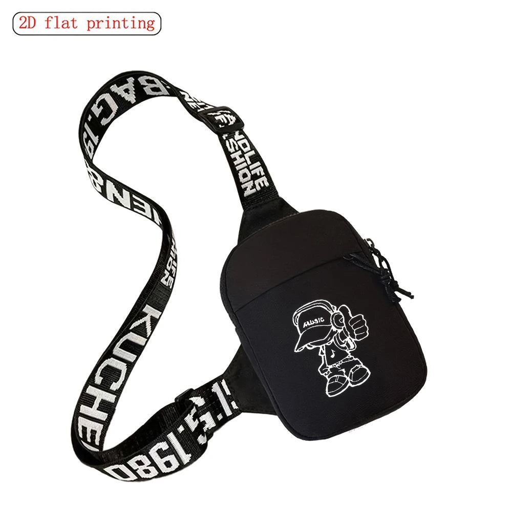 Bolso de Pecho para Hombre con Estampado Music Boy