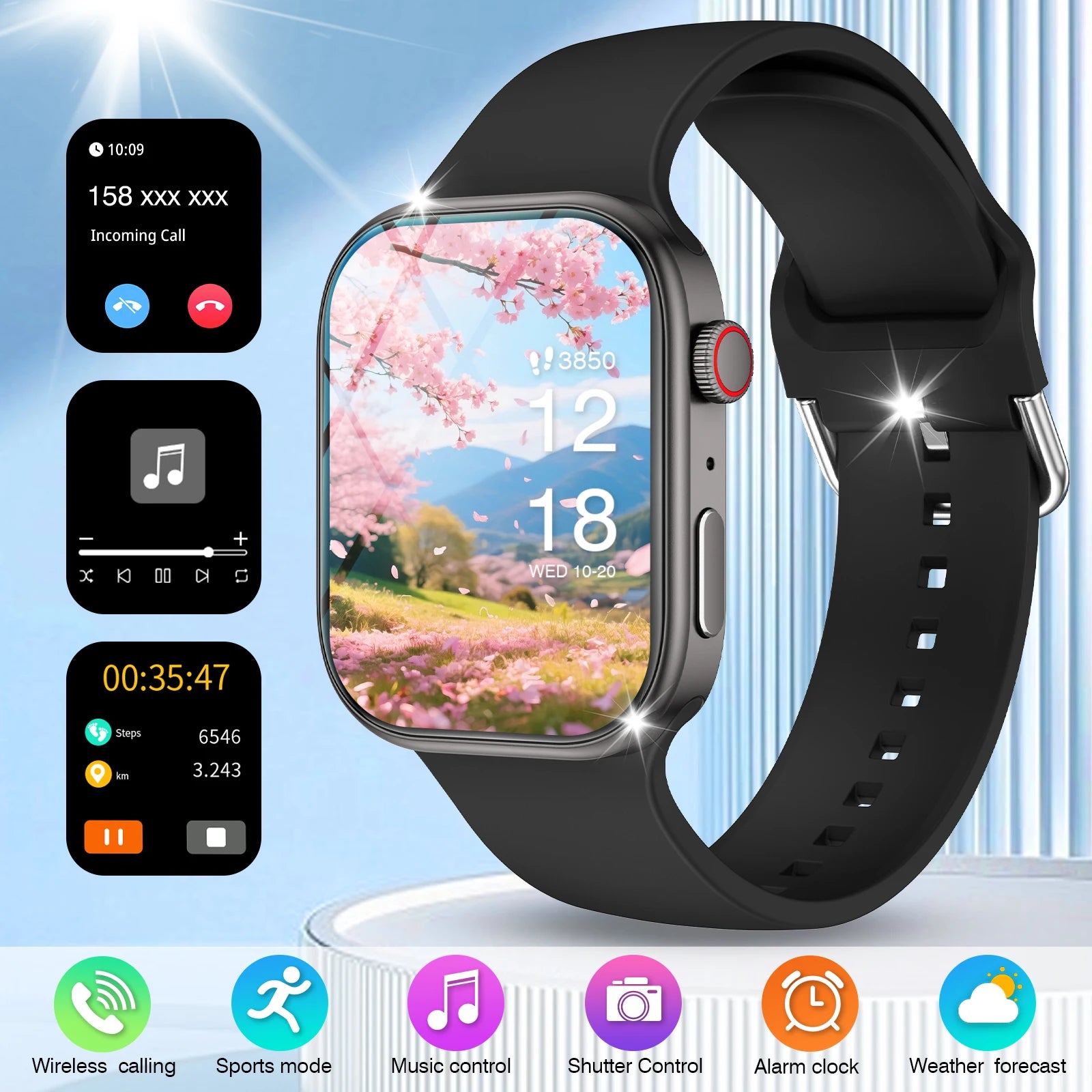 Reloj Inteligente P98 con Llamadas, Modos Deportivos y Recordatorios de Apps
