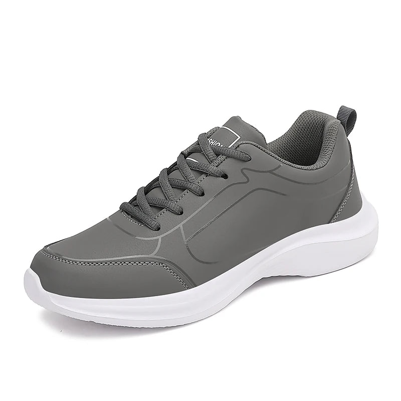 Nuevos zapatos para correr para hombre, zapatillas cálidas de invierno para hombre, zapatos antideslizantes transpirables para caminar para hombre, zapatos informales suaves con cordones, ligeros