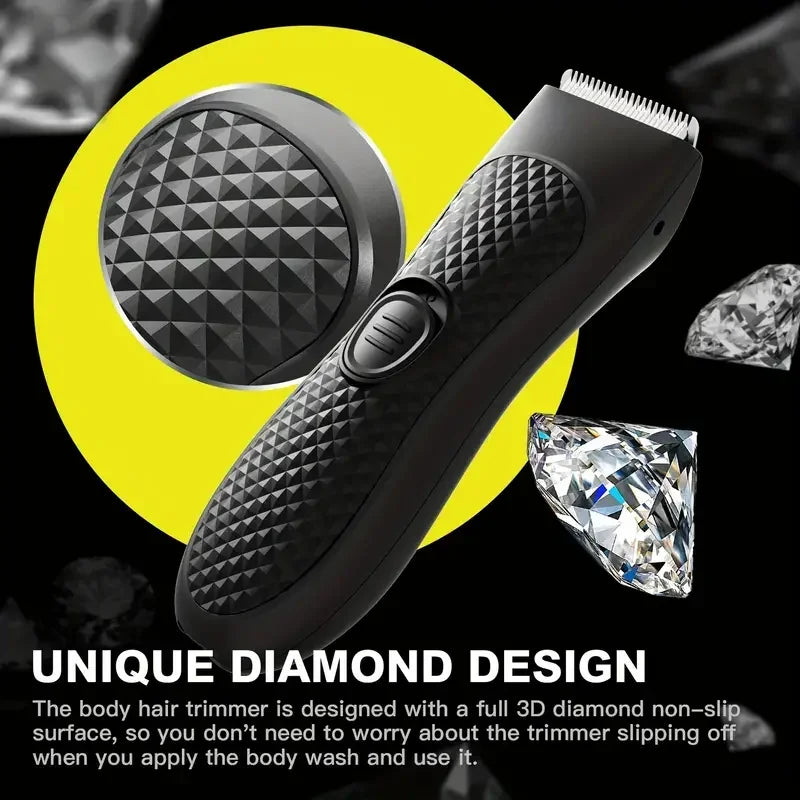 Maquinilla eléctrica para cortar el pelo de la ingle para hombres, recortadora de vello púbico, cortadora de aseo corporal para hombres, depiladora de Bikini, afeitadora recargable
