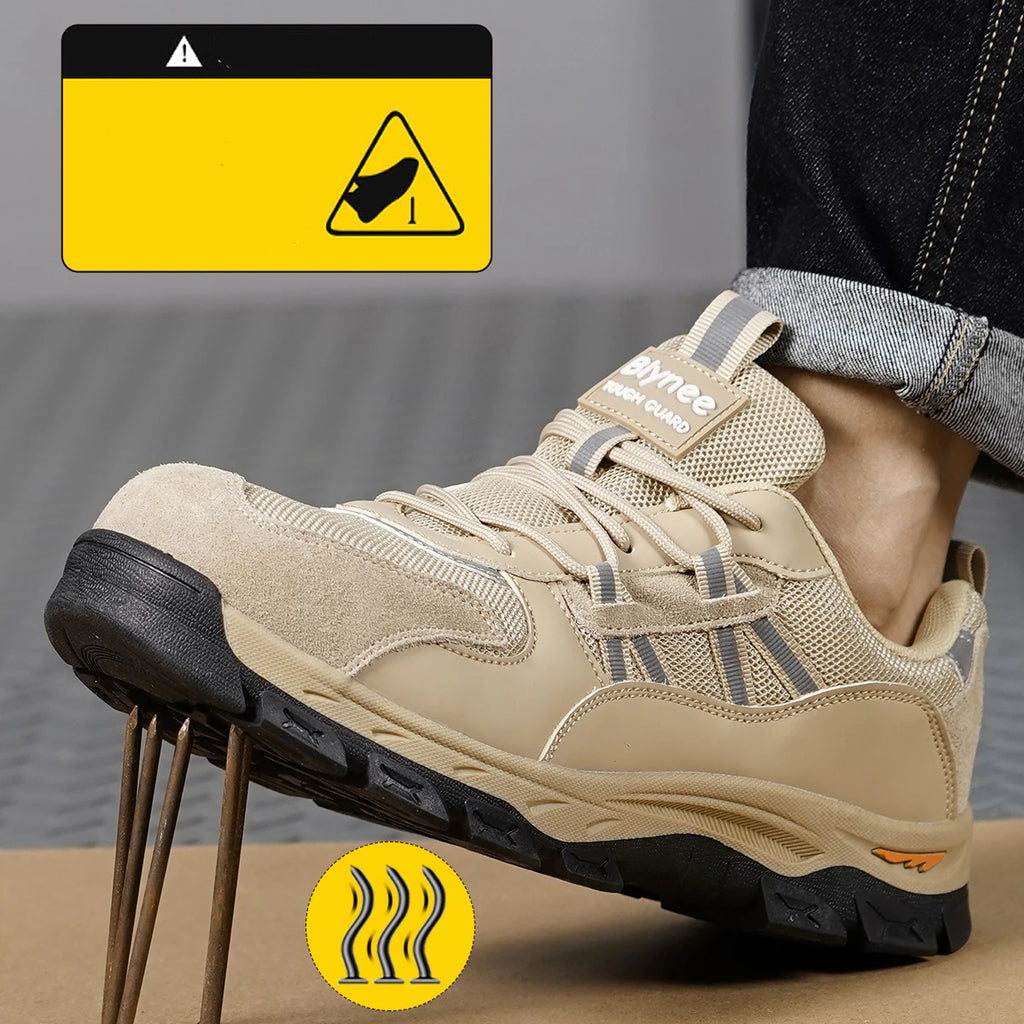 Botas de Seguridad Industriales Ligeras para Hombre, con Puntera de Acero, Antiaplastamiento, Calzado de Trabajo Protector