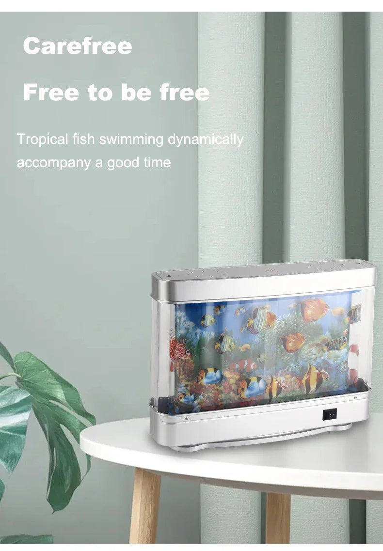 Lámparas de tanque de peces tropicales, decoración de acuario Artificial, océano Virtual en movimiento, luz nocturna para niños, regalo de Halloween y Navidad, juguete